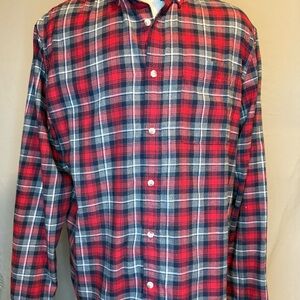 Men's Red and Blue Plaid long Sleeve Shirt NWOT